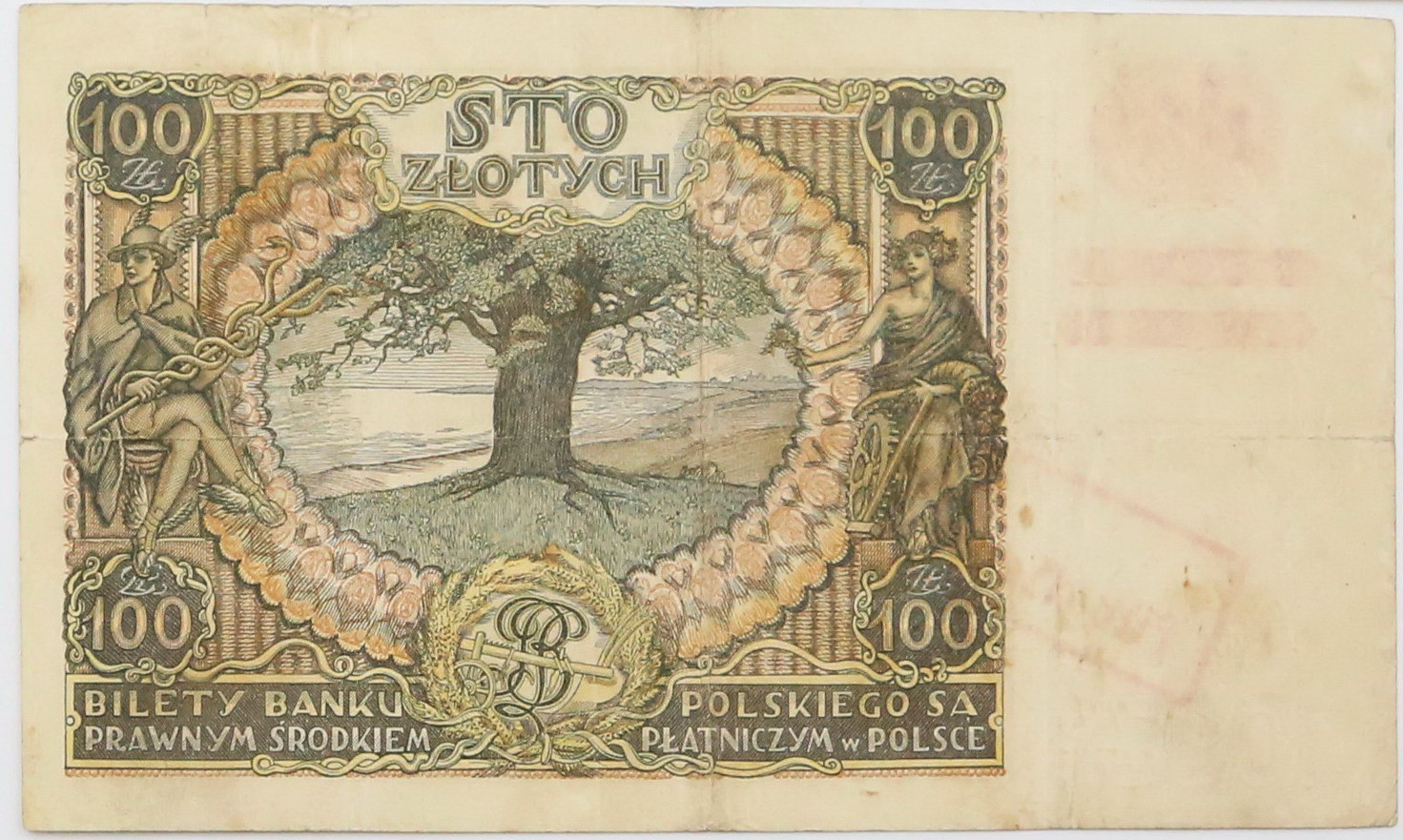 100 złotych 1934 seria CO - fałszywy nadruk